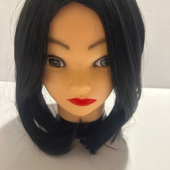 New Black Shoulder Length Cosplay Synthetic Wig For Women|12 Inches - Picture 10 of 11